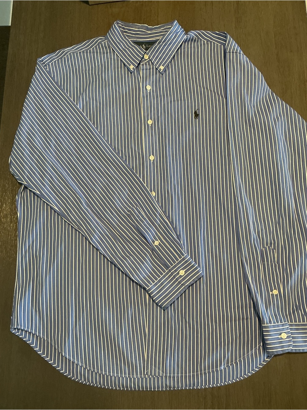 Polo Ralph Lauren Classic Fit Striped Oxford Shirt Blue White Men’s Size XL